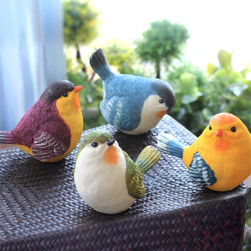 

Miniature Bird Decorative Figurines Crafts Animal Sculpture Statue Accessories Fairy Garden Decoration Plant Flower Pots