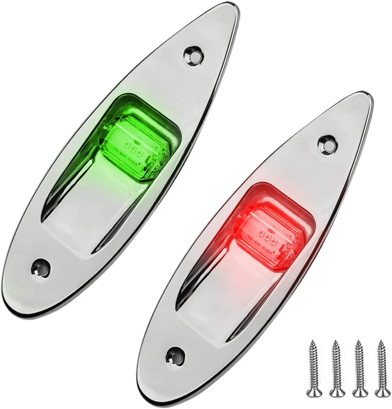 

12VDC Waterproof Marine Boat Nautical Accessories LED Stainless Steel Navigaiton Side Lamp Green Red