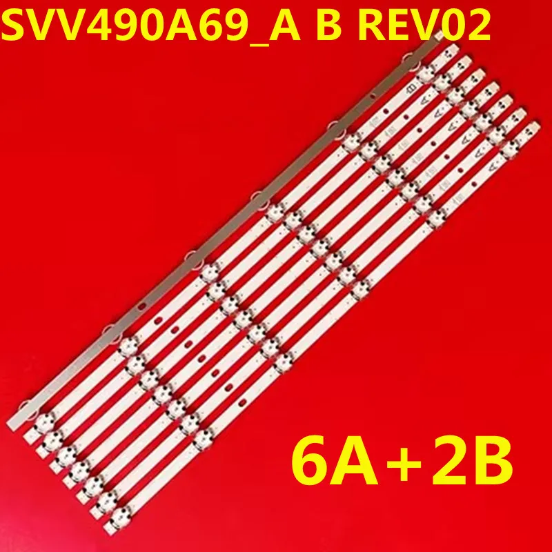 

LED Backlight Strip For VESTEL 49UD8400 49V5863DG SVV490A69_A/B_REV02 VES490QNYS-2D-N01 VES490QNYL-2D-N01 N02 N03 17DB49V17B