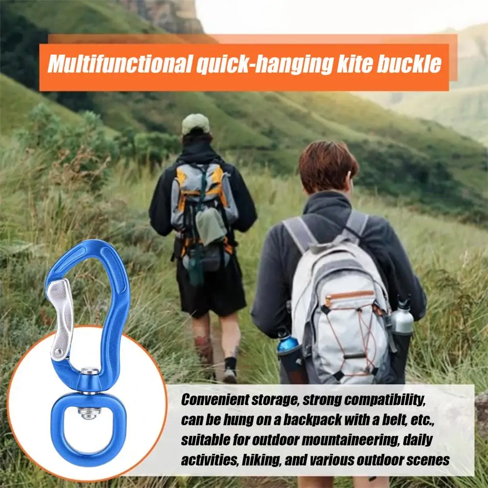 Heavy-duty Carabiner Durable Aluminum Alloy Carabiner Clip with 360-degree Swivel Rotation Auto Locking for Heavy for Outdoor