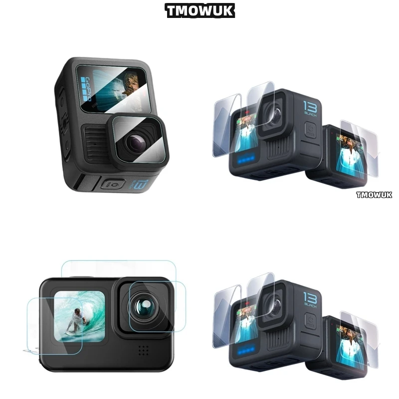 

For GoPro Hero 13 9H HD Tempered Glass Screen Lens Protector Full Front Back Coverage Anti-Scratch, Shatterproof Oleopho