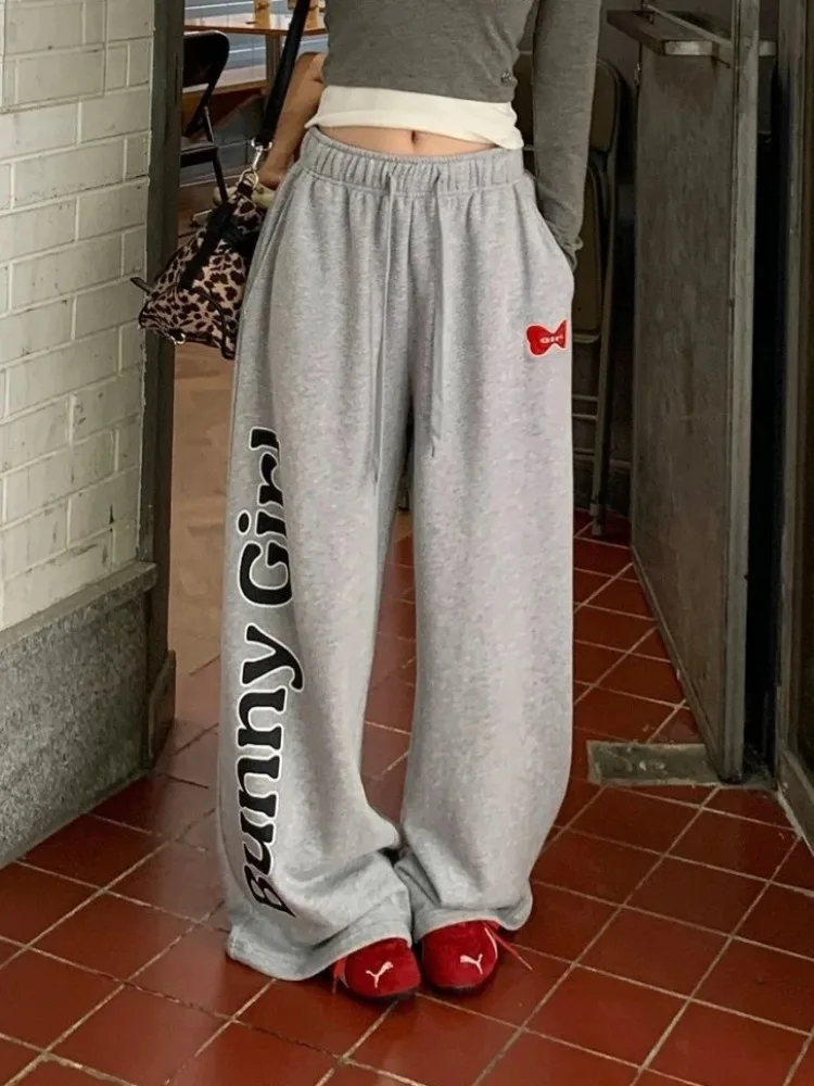 Houzhou Vintage Y 2K Baggy Joggingbroek Oversized Vrouw Koreaanse Mode Harajuku Broek 2000S Casual Streetwear Broek