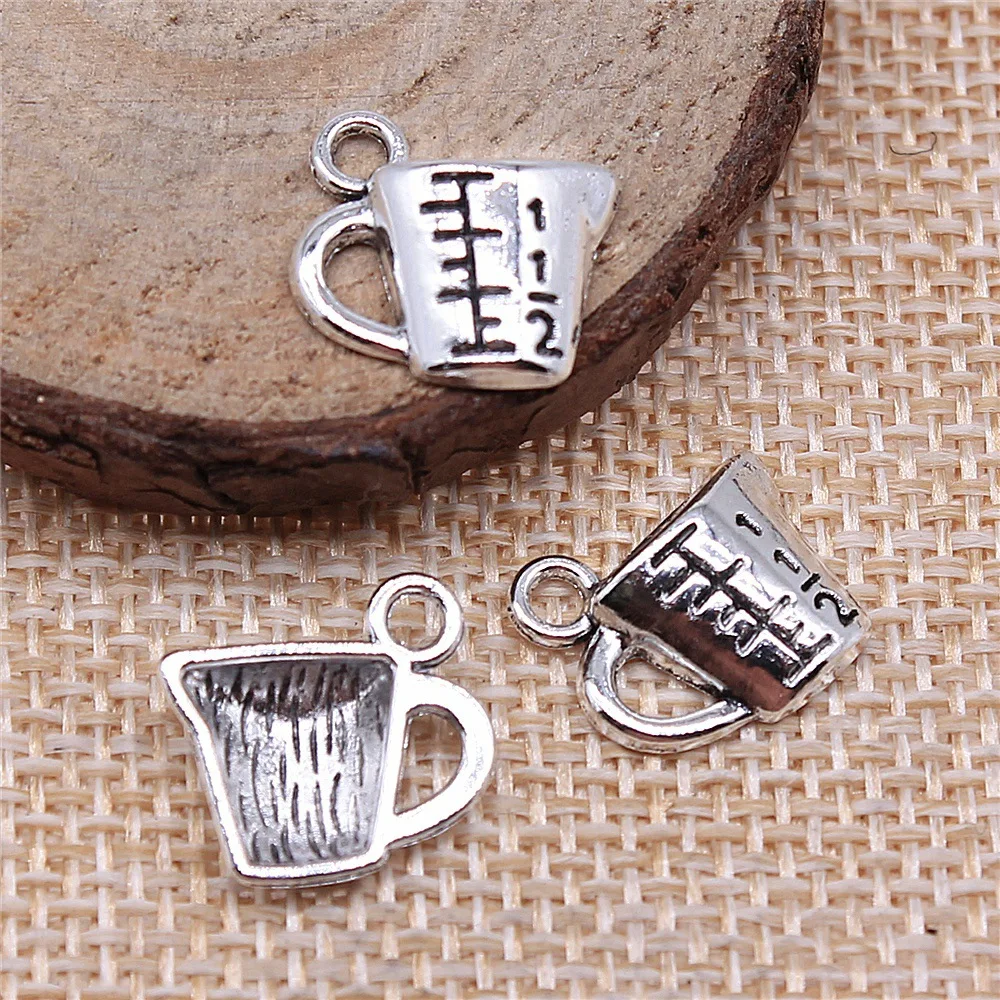 

10pcs 14*15mm Charms Counting Cup Measuring Glass Pendants