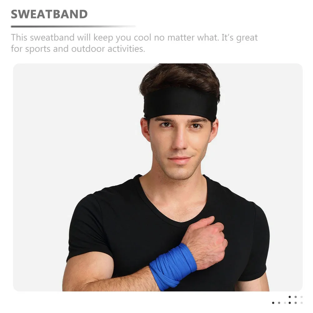 

Sports Headbands Men Headbands For Men Women Blue Adjustable Tie-up Bandanas Workout Sweatbands Hair Bands Practical Design