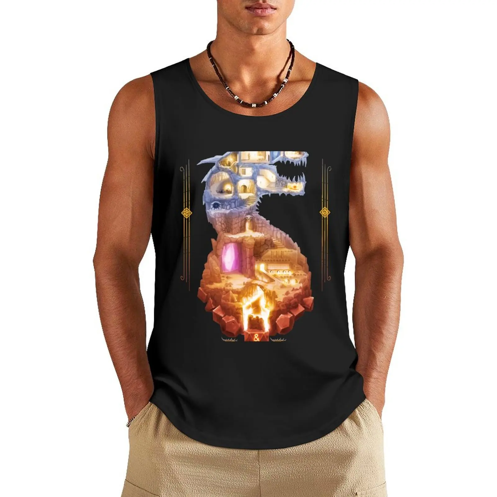 The Dragon Dungeon Tank Top mens gym clothes clothes for men summer