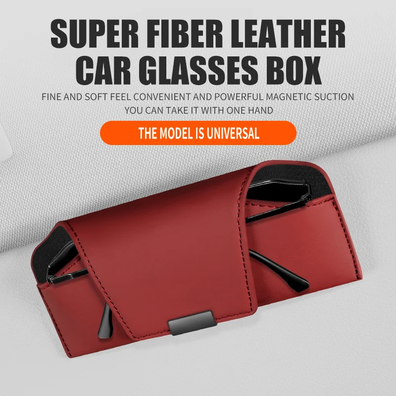 Car Glasses Case, Sun Visor Storage, Magnetic Sunglasses, Car Supplies, Portable Glasses Clip Storage