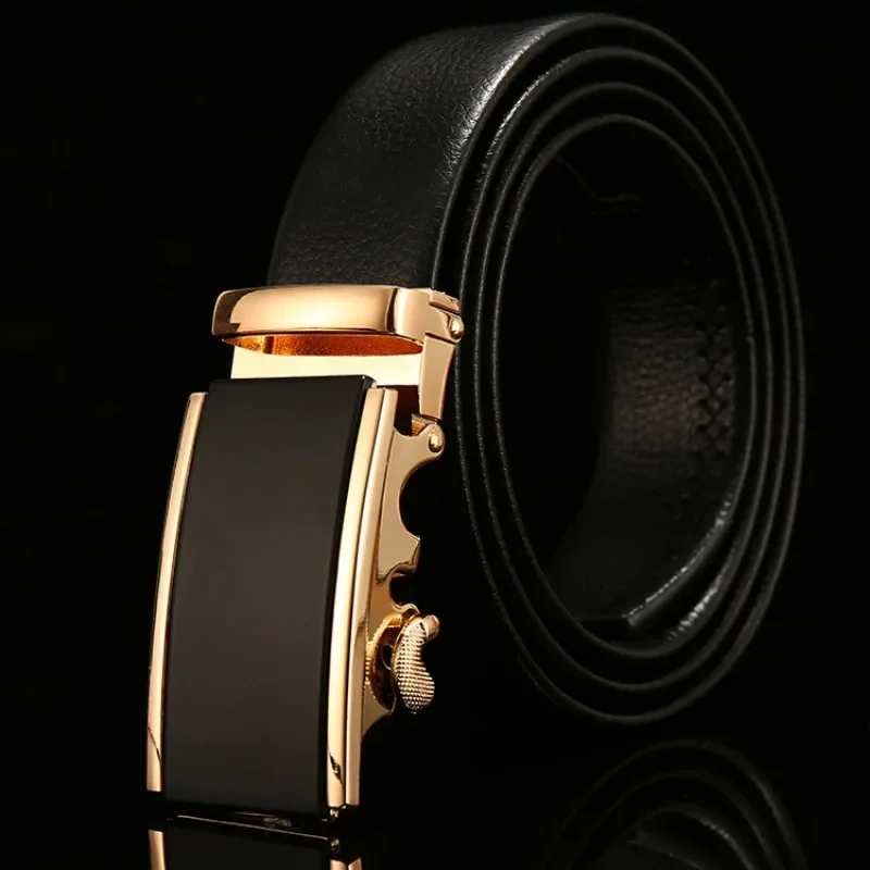 Fashion Automatic Buckle Belt for Business High Quality Male 130 140 150 160 170 cm Plus LONG Large Size Men\'s PU Leather Belt
