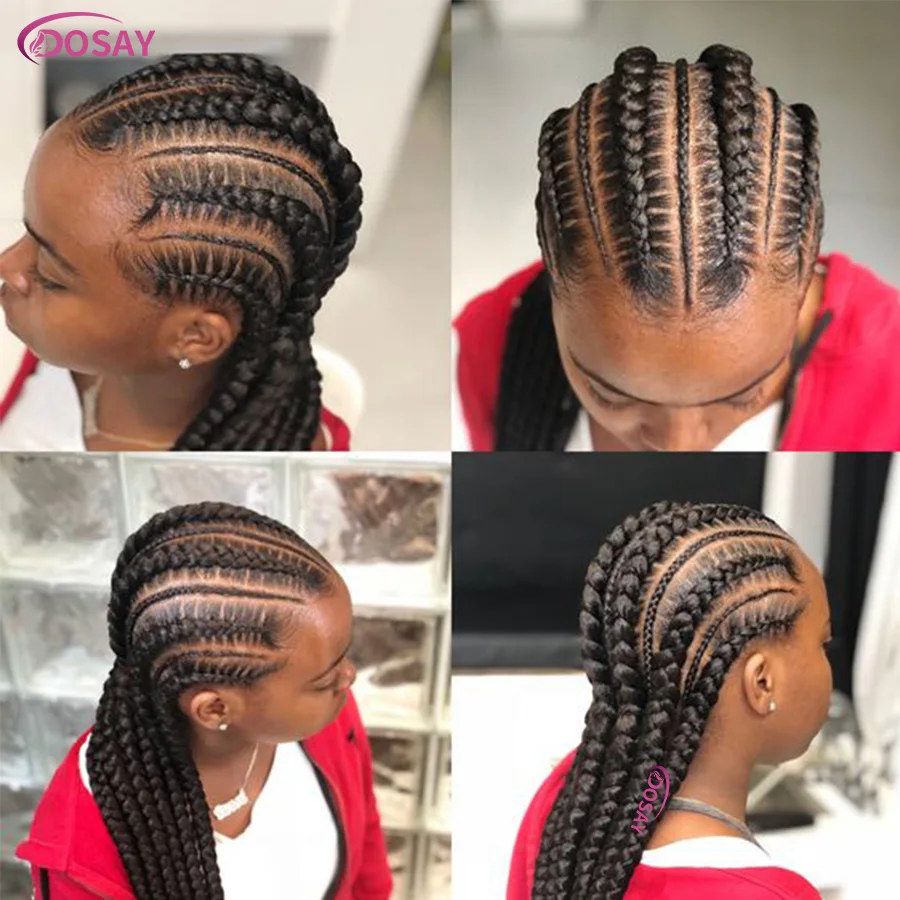 Synthetic Cornrow Braided Wig For Women Long 36Inch Full Lace Twist Box Braid Wig With Baby Hair Jumbo Knotless Box Braids Wig