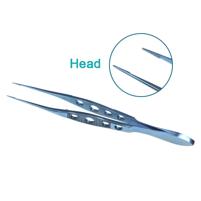 

1pcs 102mm Straight Toothed Forcep Ophthalmic Tweezers Microsurgical Forceps Ophthalmic Instrument Titanium Alloy