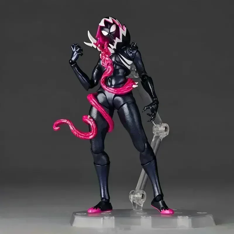 Figurines d'action Venom Gwen, figurine d'anime, Kaiyodo Amazing Yamaguchi Revoltech, statue, poupée, modèle Ko, jouets pour enfants, cadeaux de Noël