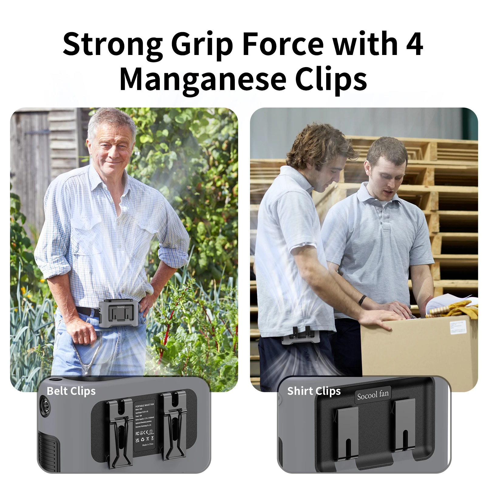 ترقيات جديدة لعام 2025 مروحة خصر محمولة خارجية معلقة على الرقبة 5 مستويات بنك طاقة الرياح القوي مع إضاءة LED لرياضات السفر