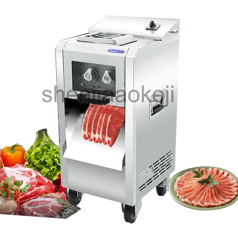 

Stainless steel electric meat slicer commercial shredder slicer 220kg/h multi-function vegetable meat cutting machine 220V 2.2kw