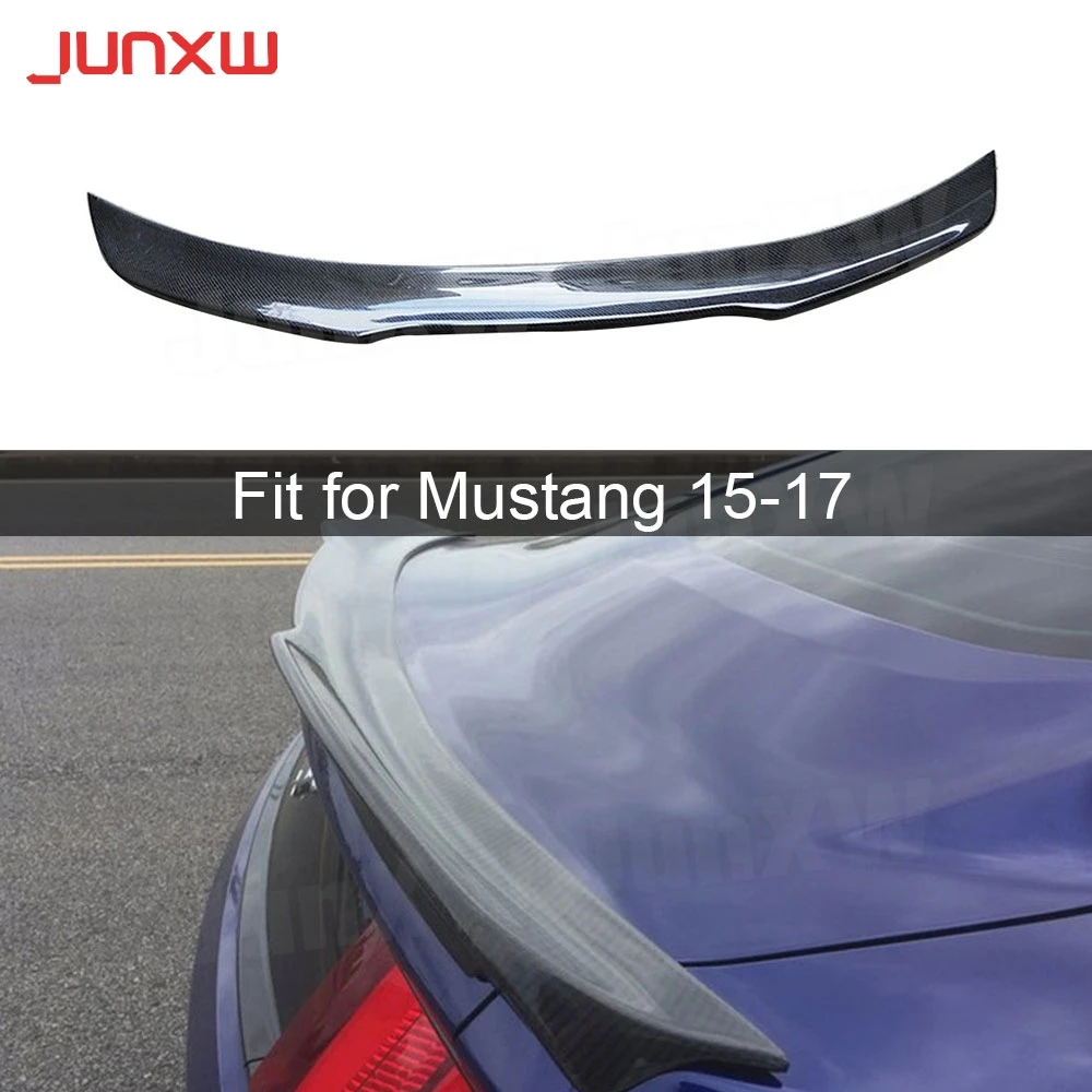 

Carbon Fiber Rear Lip Spoiler Wings for Ford Mustang GT V8 V6 GT350R Coupe 2015-2021 Duckbill Rear Trunk Wing Spoiler ABS