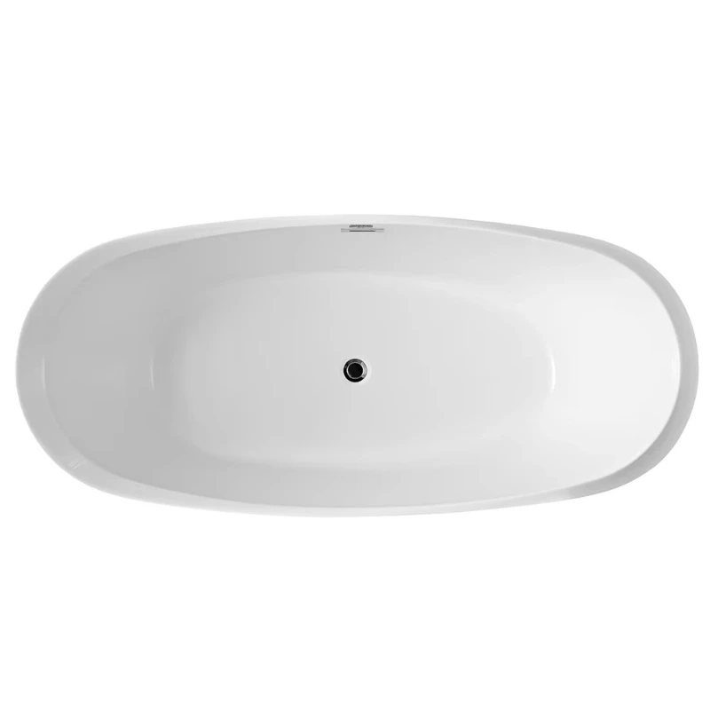 Two End Round Edge Acrylic Bathtub Wavy Texture Fashion Design White Acrylic Tub