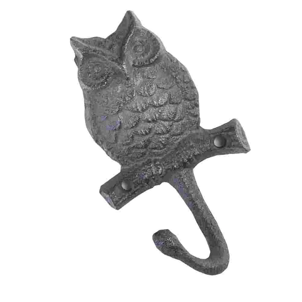 1pc Owl Shape Hook Wall Hanging Hook Iron Hook Door Back Hanger Creative Room Pendant for Home Shop