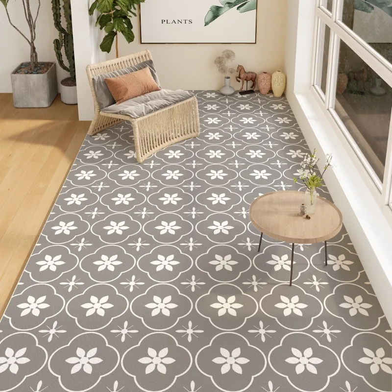 Balcony Mat Kitchen Floor Mats PVC Waterproof Non-slip Carpet Leather Oil-proof Dirt-resistant Rug Wear-resistant Ковер 러그 Tapis