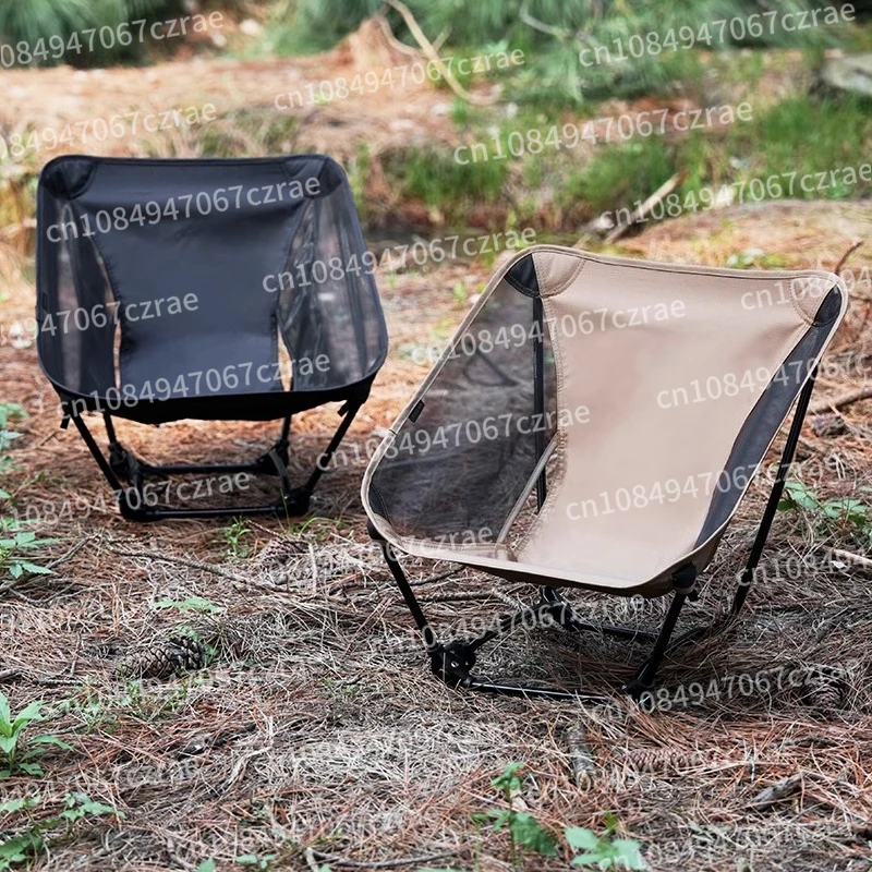 Hiking Camping Mesh Ground Chair Four-legged Chair Ultra Light Outdoor Lightweight Folding Legless Chair