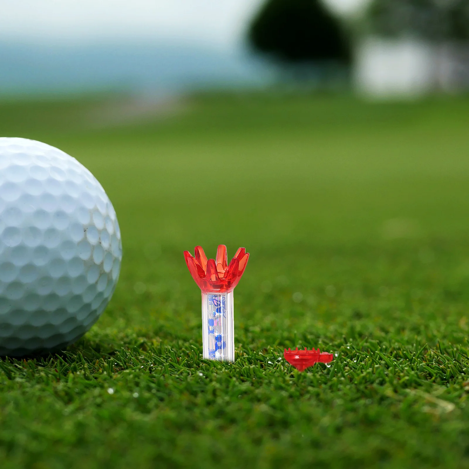 2 قطعة تي شيرتات الجولف قابلة لإعادة الاستخدام مقاومة للاهتراء تصميم مرن لدقة التأرجح المستقيمة قاعدة دعم حامل كرة الجولف