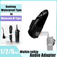 Baofeng UV-9R Walkie Talkie Audio Adapter For UV-9R Pro UV-98 Pro UV-68 UV S22 PRO V2 Radio For 2-Pin M Interface Headset Port