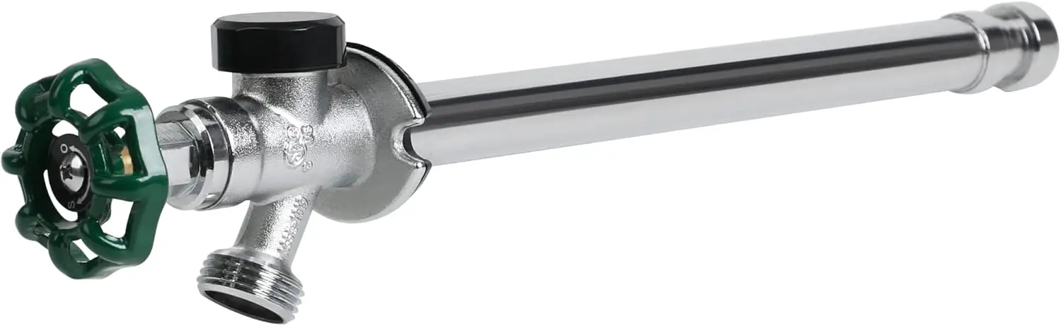 

1/2 Inch Push-to-Connect x 3/4 Inch MHT Brass Anti-Siphon Frost Free Sillcock Valve, Outdoor Faucet Competialbe with 1/2-