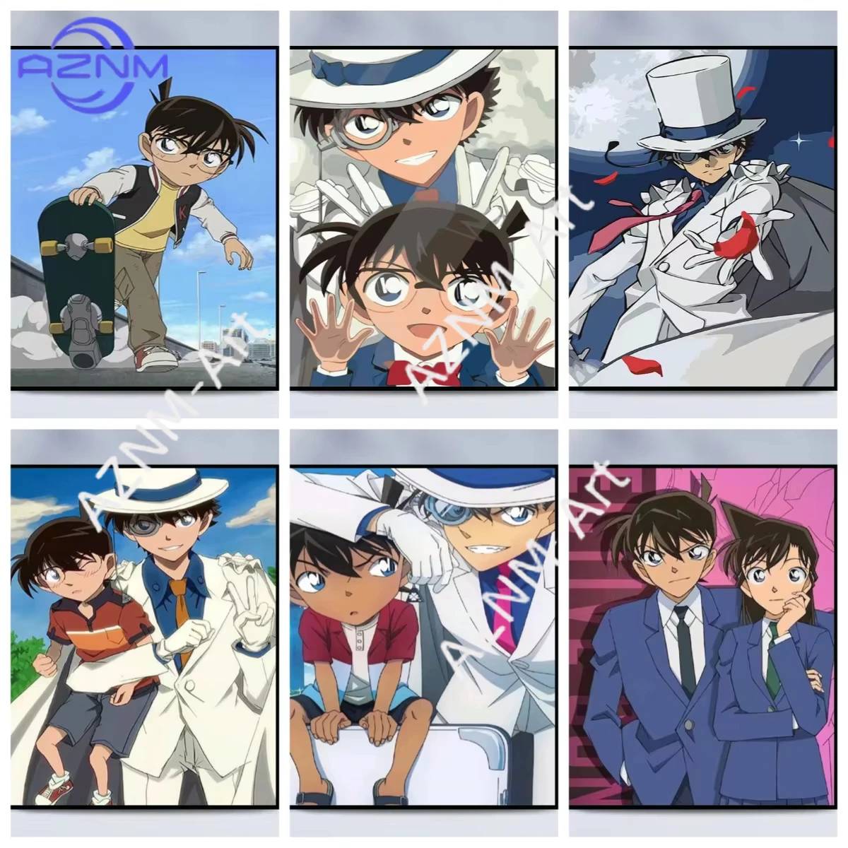 1pc  Detective Conan Painting Painting Posters For Living Bedroom Room Decor Frameless