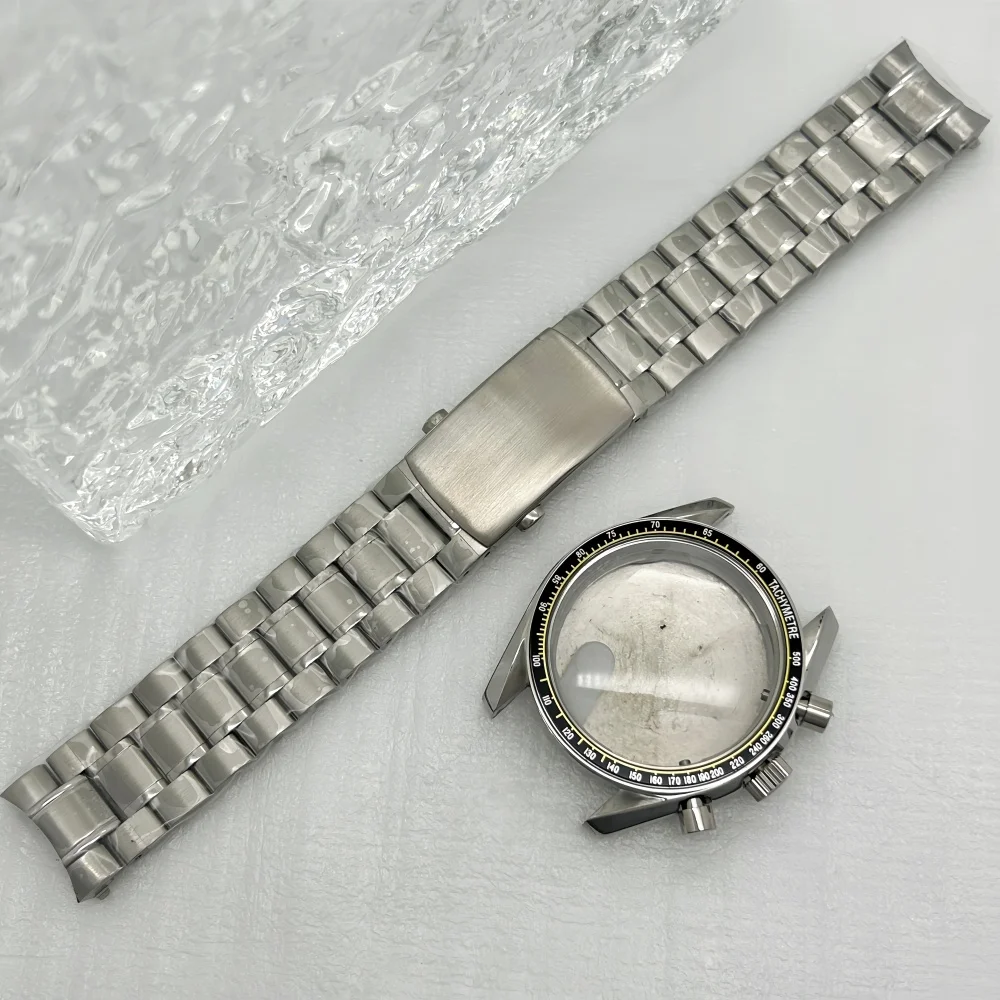

Серебряный многофункциональный корпус Speedmaster 39,7 мм, подходит для кварцевого механизма Omg VK63A, совместим с 20-миллиметровым стальным ремешком, корпус с безелем.