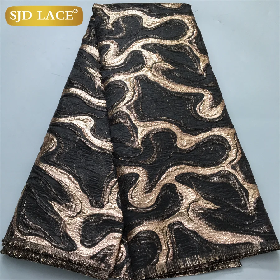 SJD LACE French Brocade Lace Fabrics Nigerian Brocade Lace 2024 High Quality Jacquard Lace For Women Diy Sew Party Dresses 4033