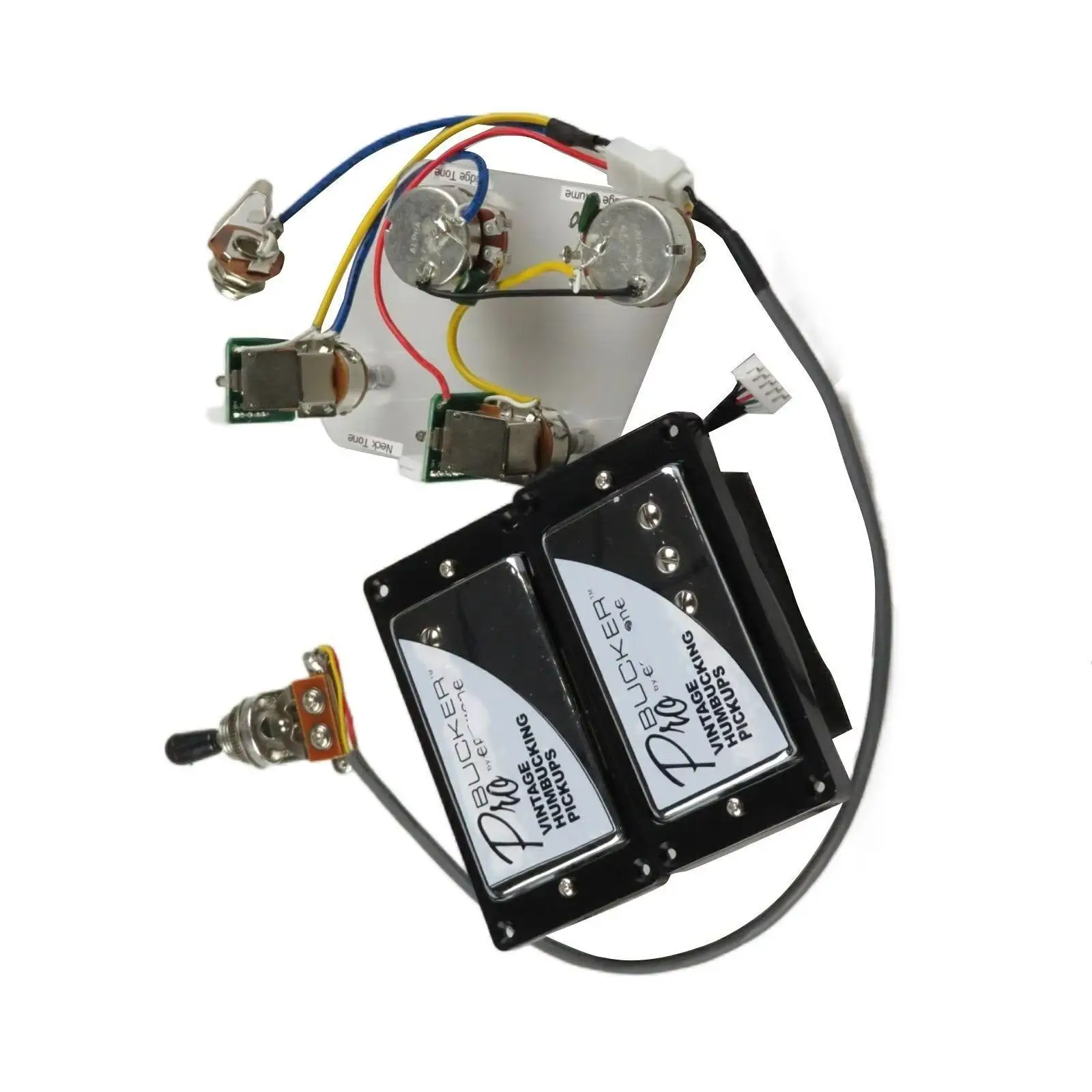 

Комплект профессиональных гитарных звукоснимателей Pro Bucker Alnico с проводкой Pro для электрогитар L/P