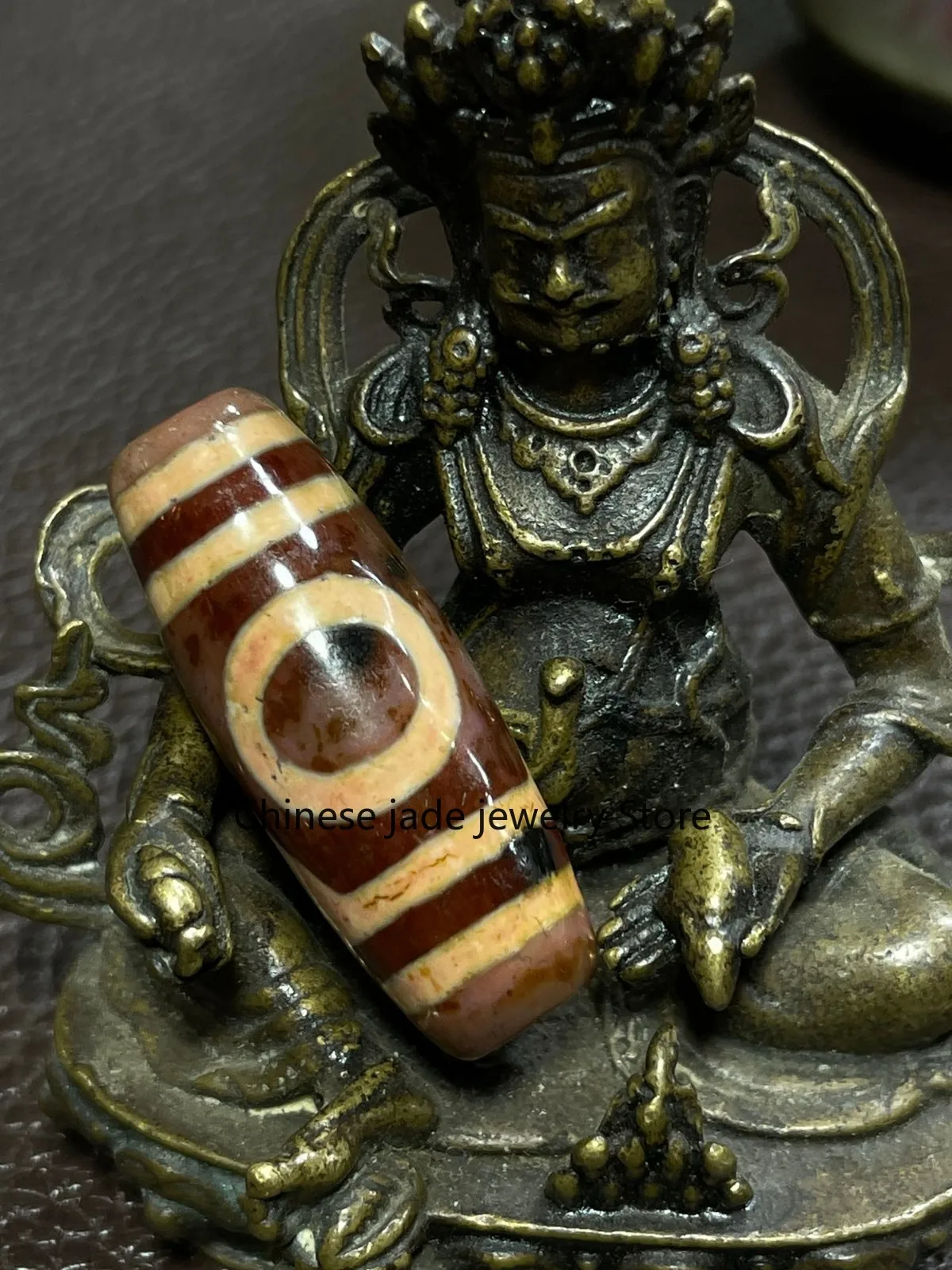 Old Tibetan Nepalese Himalayan Ancient 1 eye Old Dzi Talisman Beads Amulet