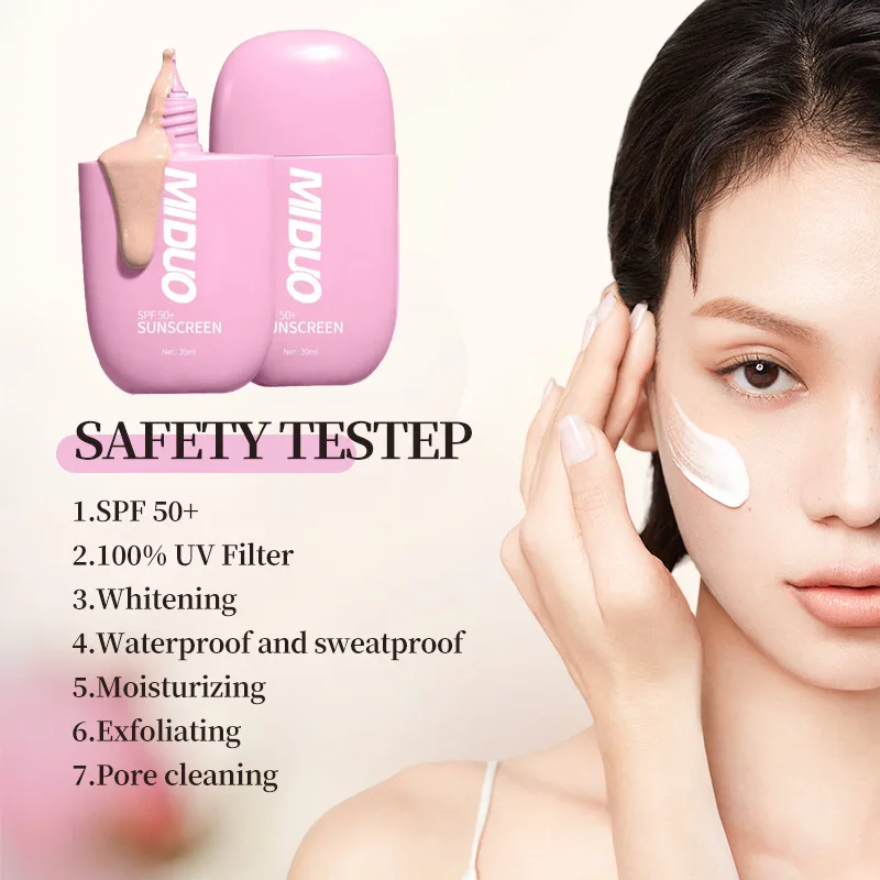 Sunscreen SPF50+ UV Protection Lotion – Waterproof Sweatproof Exfoliating Face & Body Sunscreen for Summer 30ml