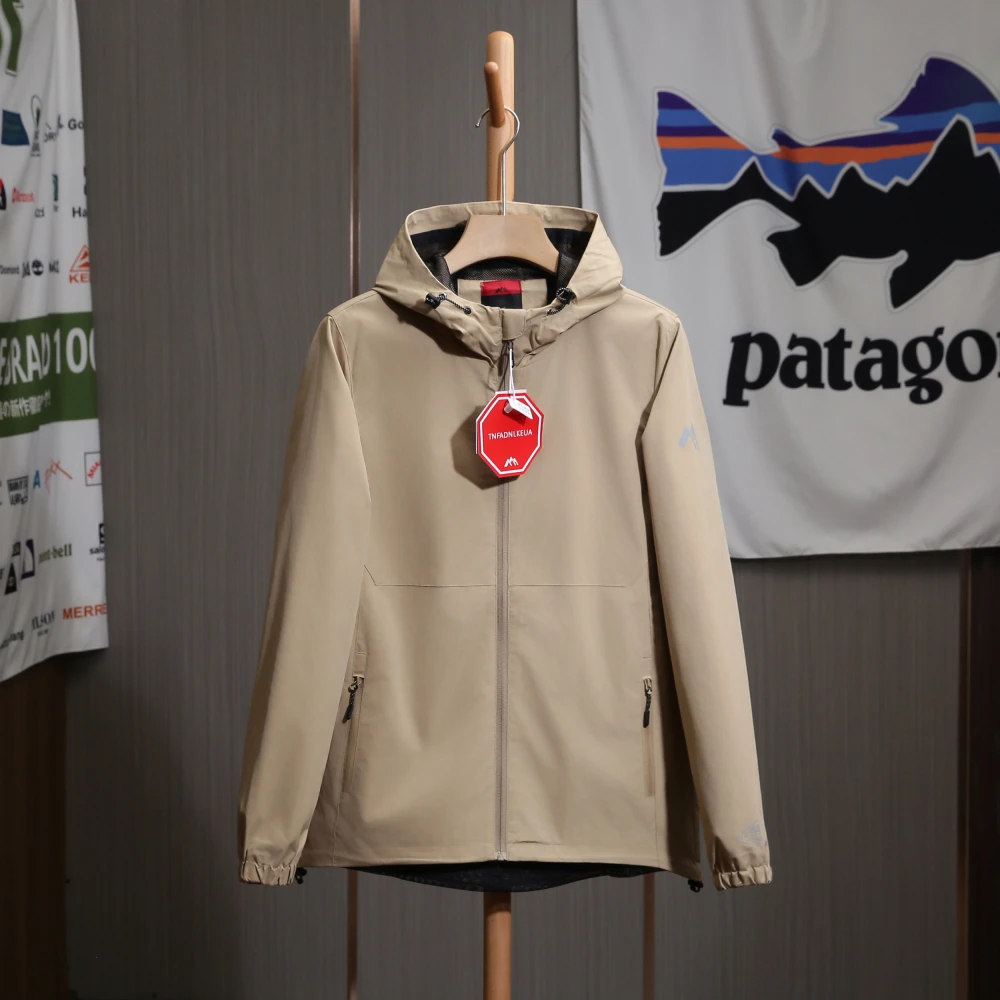 جايت للتسلق في الهواء الطلق للرجال مقاوم للرياح ومقاوم للماء وغطاء للرأس مبطن بشكل منتظم طويل وسحاب للإغلاق #2