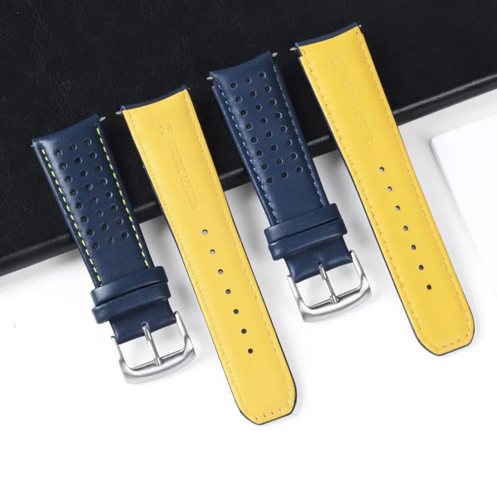Genuine Leather Watch Strap Suitable for Citizen Blue Angels AT8020-03L JY8085 Men's Leather Strap 22/23mm