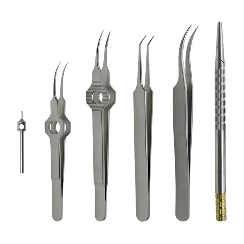 

GREATLH Stainless Steel Hair Transplant Forceps Hair Transplant Implanter Punches Hair Implanting Tool 1pc/1set