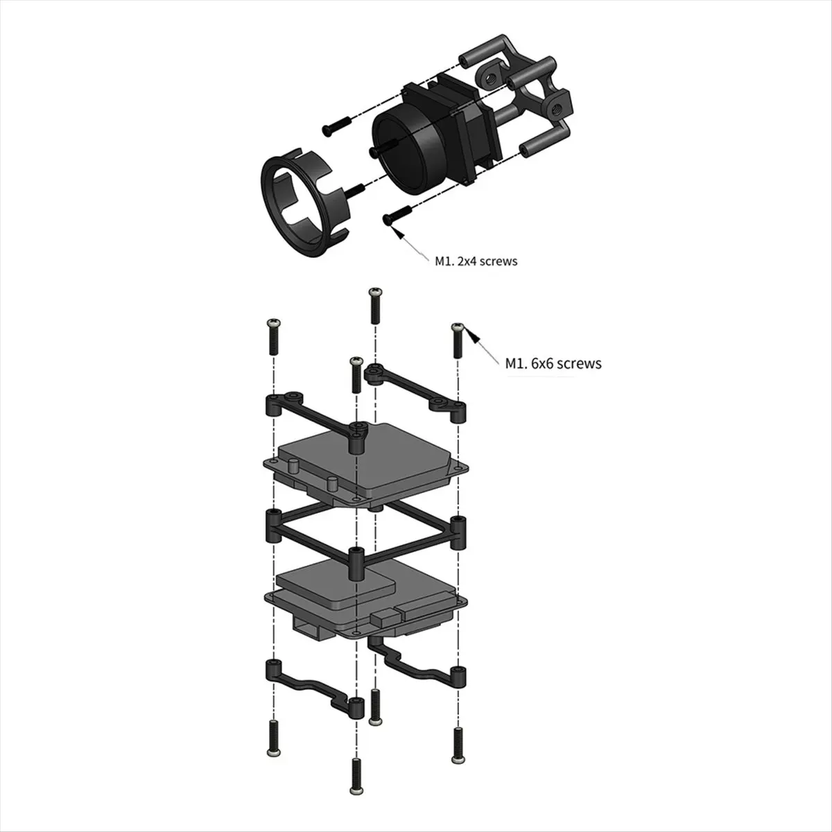 Aluminum Alloy Holder Mount for O3 Air Unit Nano for Mobula8 O3 Drone Quadcopter Replacement Accessory