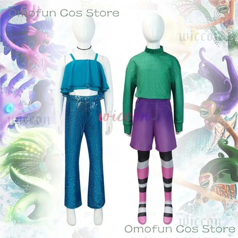 2025 aaa تأثيري روبي جيلمان في سن المراهقة كراكن تشيلسي حورية البحر الزي الفتيات الكبار فيلم زي أداء الهالوين