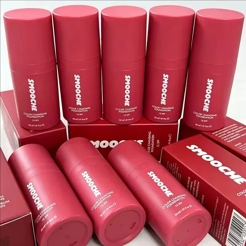 Base de maquiagem com efeito de mudança de cor, FPS 15, longa duração, leve, hidratante, disfarça poros, aplicação em camadas, cobertura natural, ideal para o dia a dia.