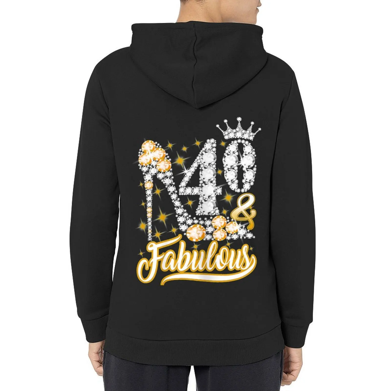 

Womens 40 And Fabulous Diamond Gift For Women Hoodie graphic t shirts men clothes for men mens designer clothes hoodies for men