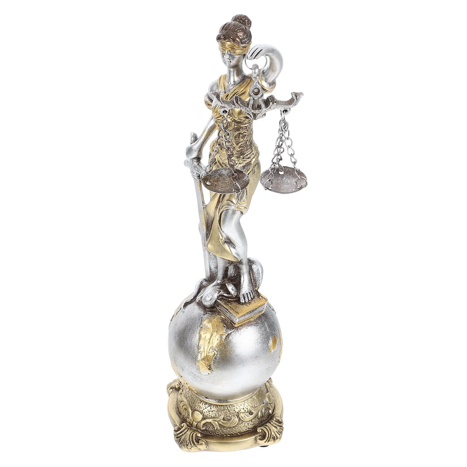 Justice Goddess Statue Premium Resin Sculpture Symbolizing Fairness and Balance Ideal for Law Office Study Room Bookshelf Decor