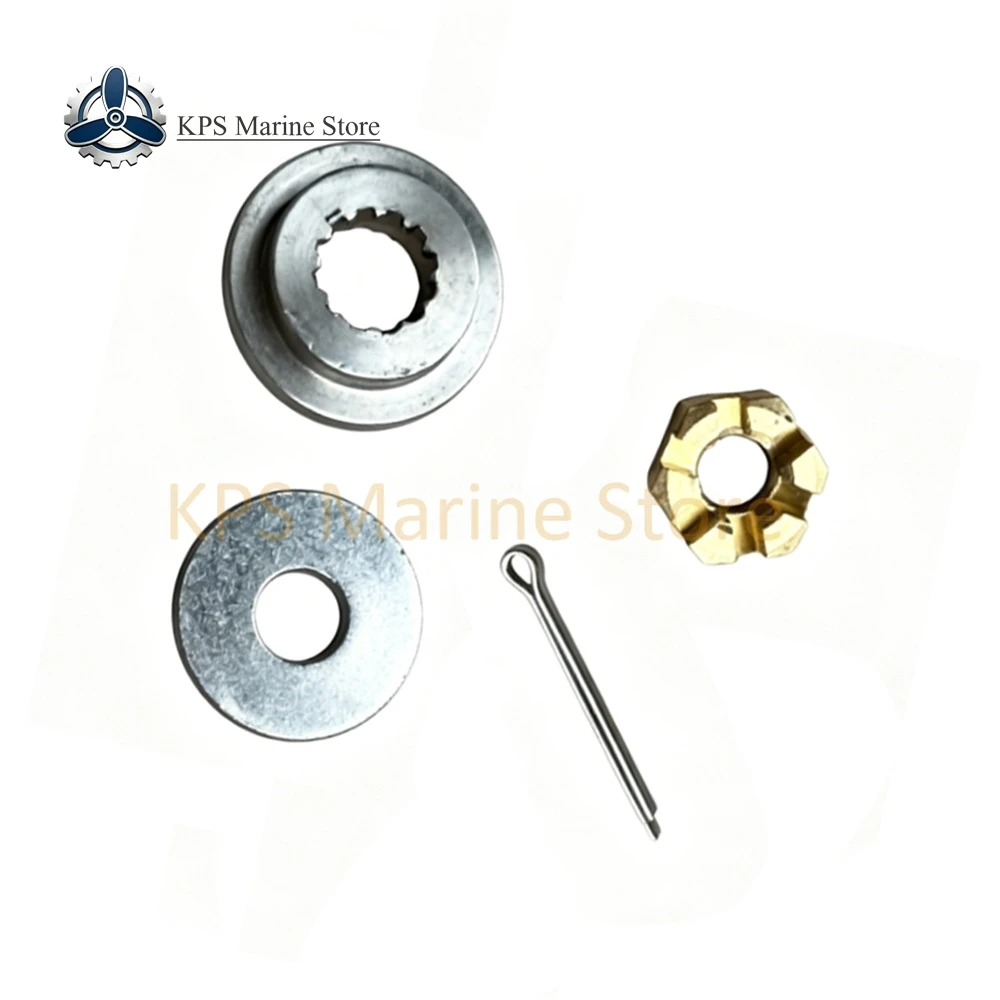 Outboard Propeller Spacer Kit 63V-W4599 For Yamaha 2 Stroke 9.9/15HP Motor With Pin Cotter Plate Washer