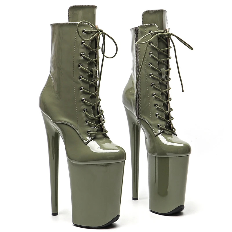 Leecabe 23CM/9inches Patent PU Upper Trend Fashion High Heels Platform Stripper Heel Pole Dance Shoes