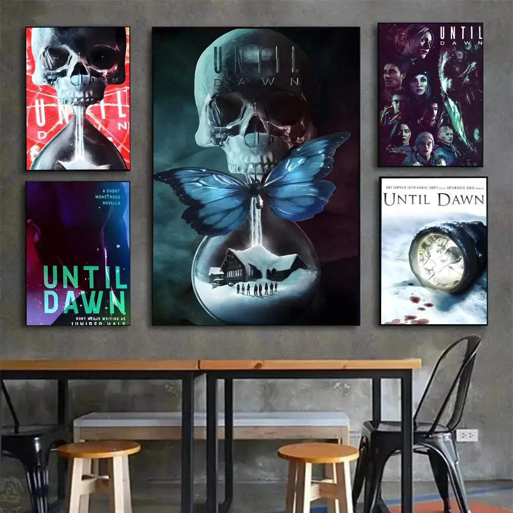 Suspenseful Horror American Movie U-Until D-Dawn Poster Poster Painting Wall Art Mural for Living Room Home Decor and Gifts