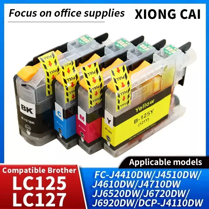 NEW LC127 LC125 127XL 125XL Ink Cartridge Compatible For Brother MFC-J4410DW/J4510DW/J4610DW/J4710DW/DCP-J4110DW Printer ink