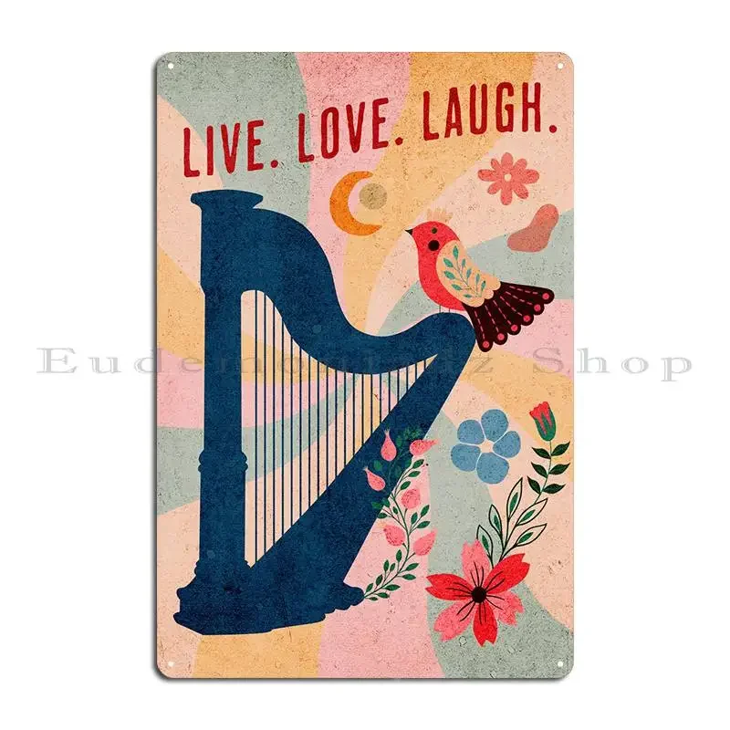 Live Love Laugh Metal Plaque Poster Designing Classic Plaques Party Club Bar Tin Sign Poster