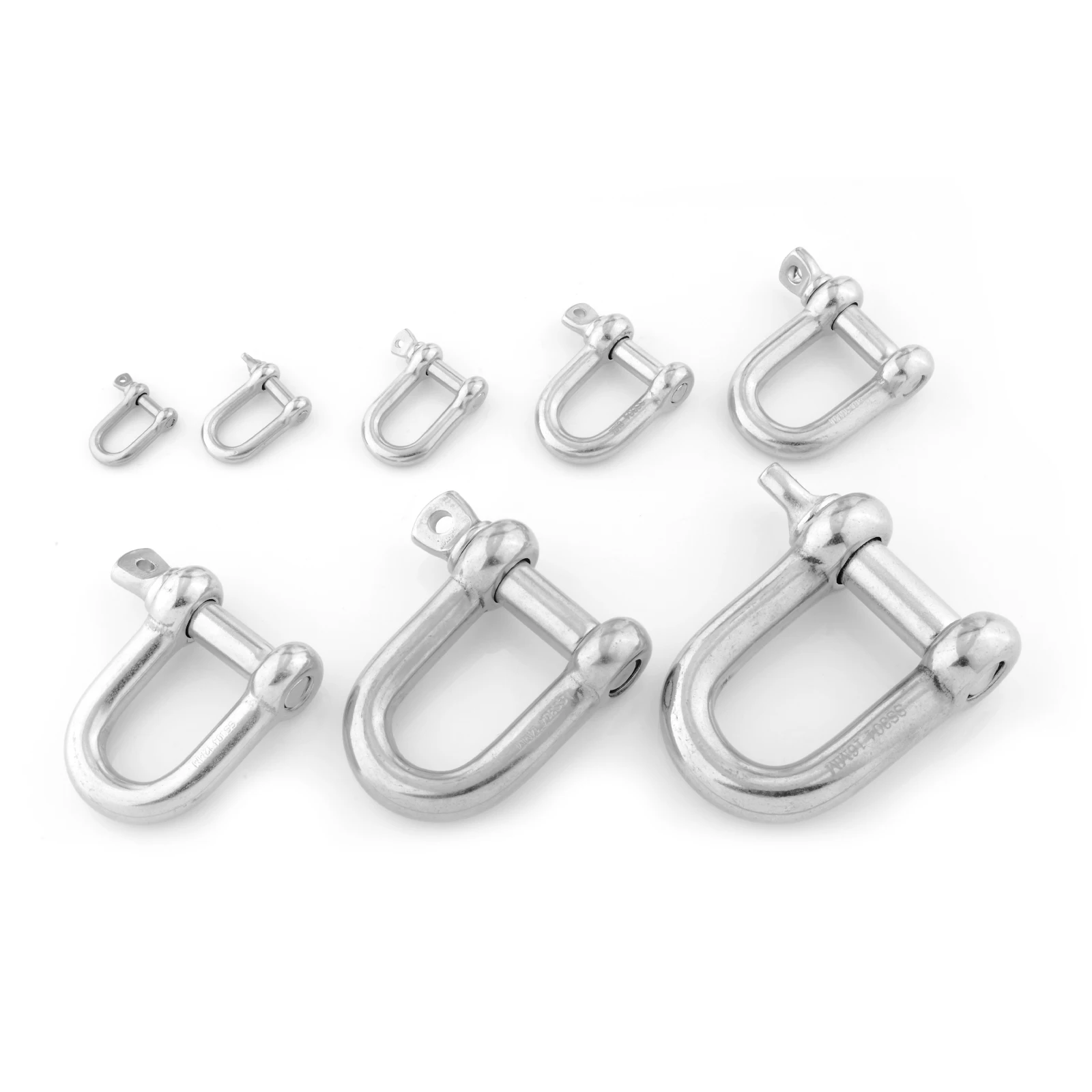 

1/2/5/10pcs 304 Stainless Steel D Shackle Bow U Loop Buckle Rigging Hook 4/5/6/8/10/12/14/16MM Lifting Connection Chain Boating