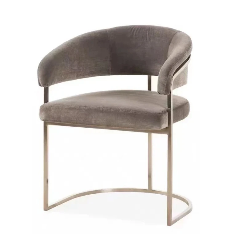 

Modern minimalist designer chair, office light luxury desk dining chair, tea table chair, stainless steel chair