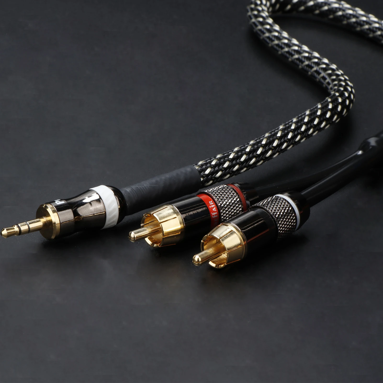 Preffair X401 Hifi Audio Cable 3.5mm/RCA Plug to 2Rca Cable Audio Signal Wire AUX Cable Convert RCA  Plug