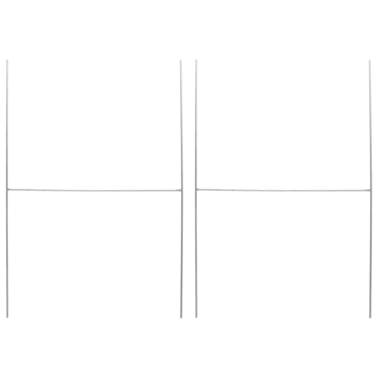 3pcs Galvanized Stand Outdoor Sign Holder Advertising Rack For Posters Yard Signs H-Shape Bracket Poster