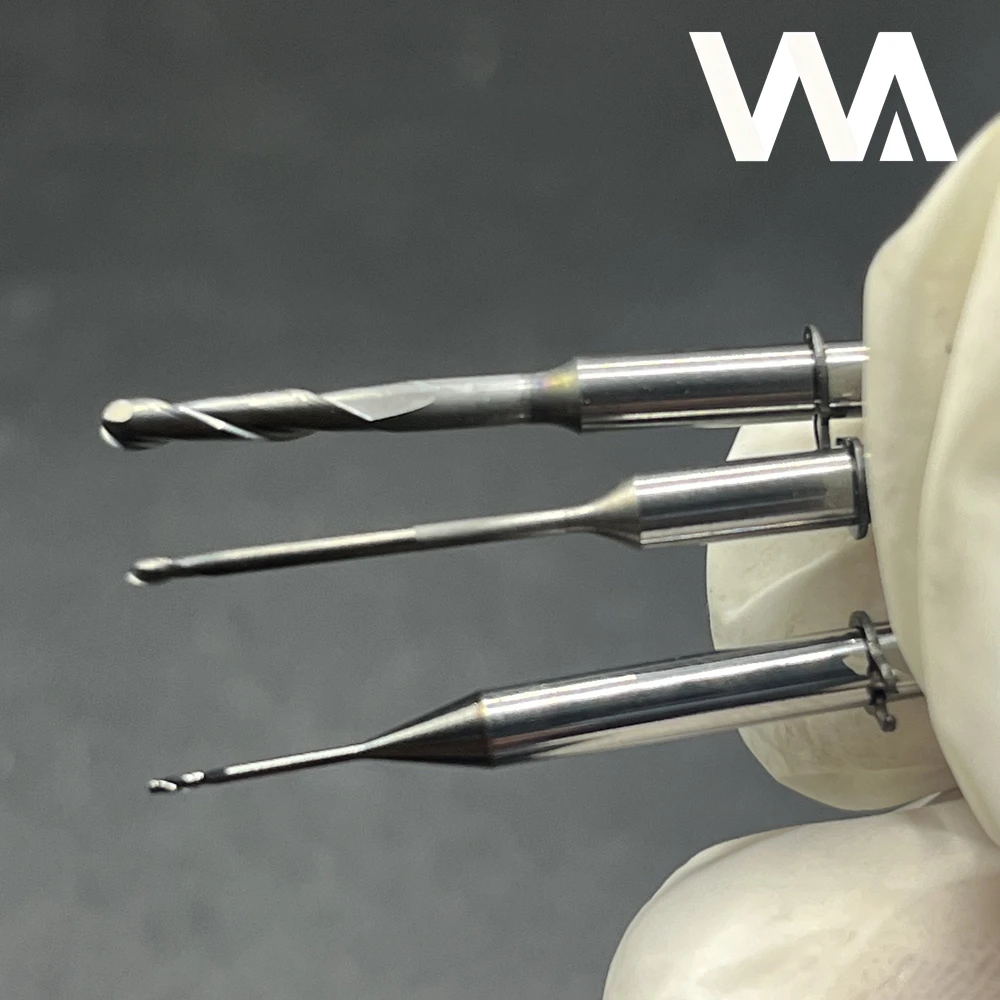 35mm Double Tooth Radius Cutter 0.6 1.0 2.0 CVD Diamond Coated ZIRCONIA Milling Tools for VHF K4/Z4/N4 Z100-R2D-35 Z200-R3D-35