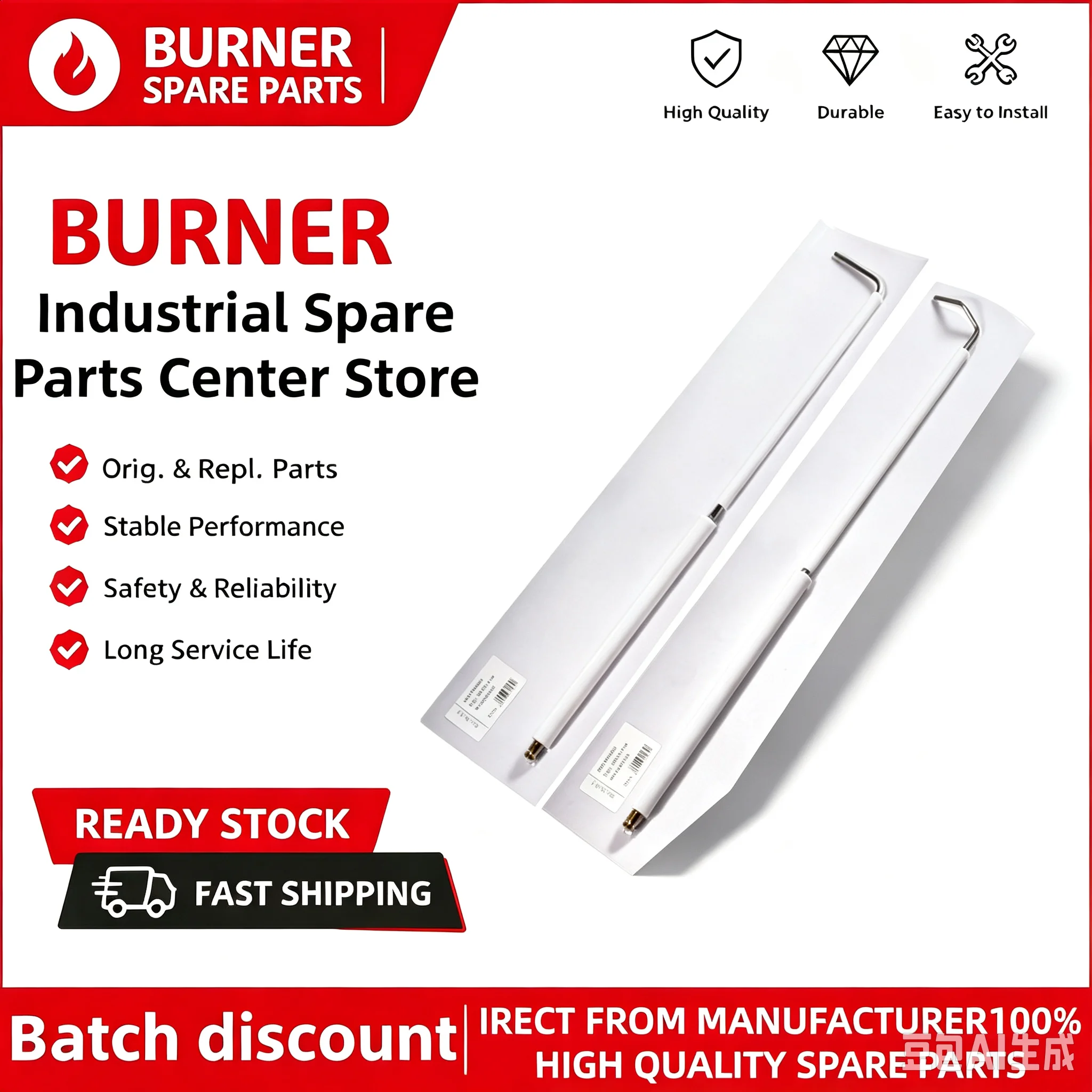 Italy RLS Series Ignition Rod Ignition Electrode Fit RLS70 RLS100 RLS130 RLS190 RLS250 Dual Fuel Burner Replacement Spare Parts