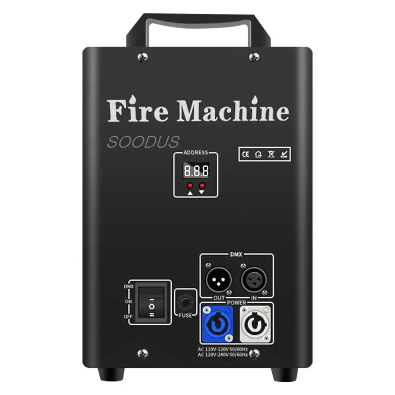 100W Flame Projector Stage Fire Flame Machine Dmx Instant Stop Device Stage Flame Thrower For Outdoor Event Dj with Safe Channel